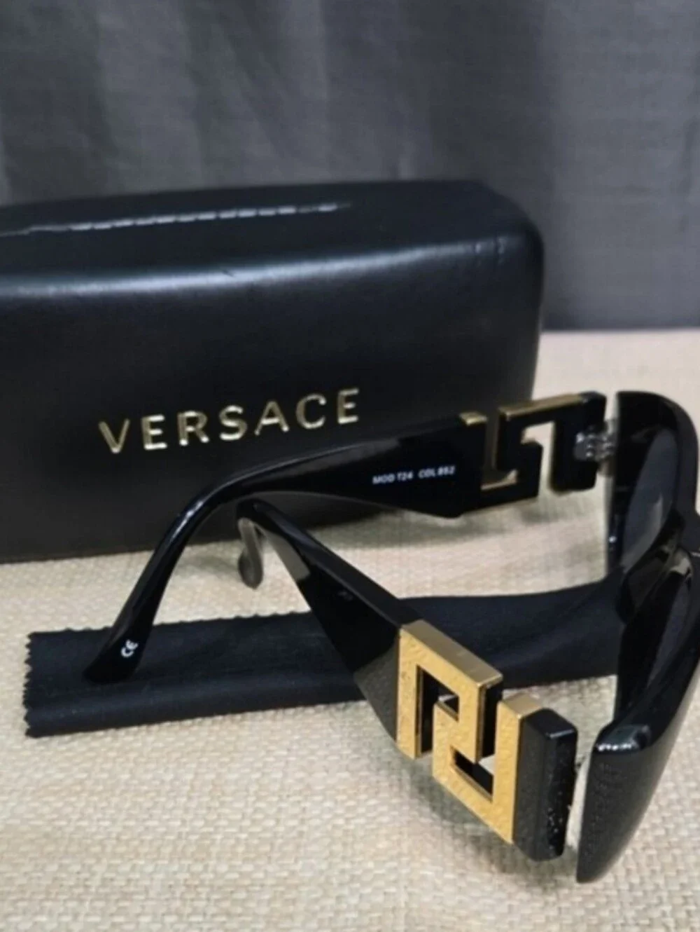 MONDAY SALE! Gianni Versace Black Gloss Oversized Women's Sunglasses